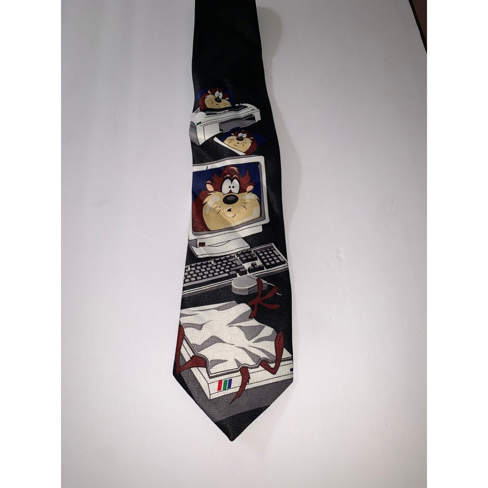 VTG‎ Tasmanian Devil Y2K Men's Tie 1999 Looney Tunes